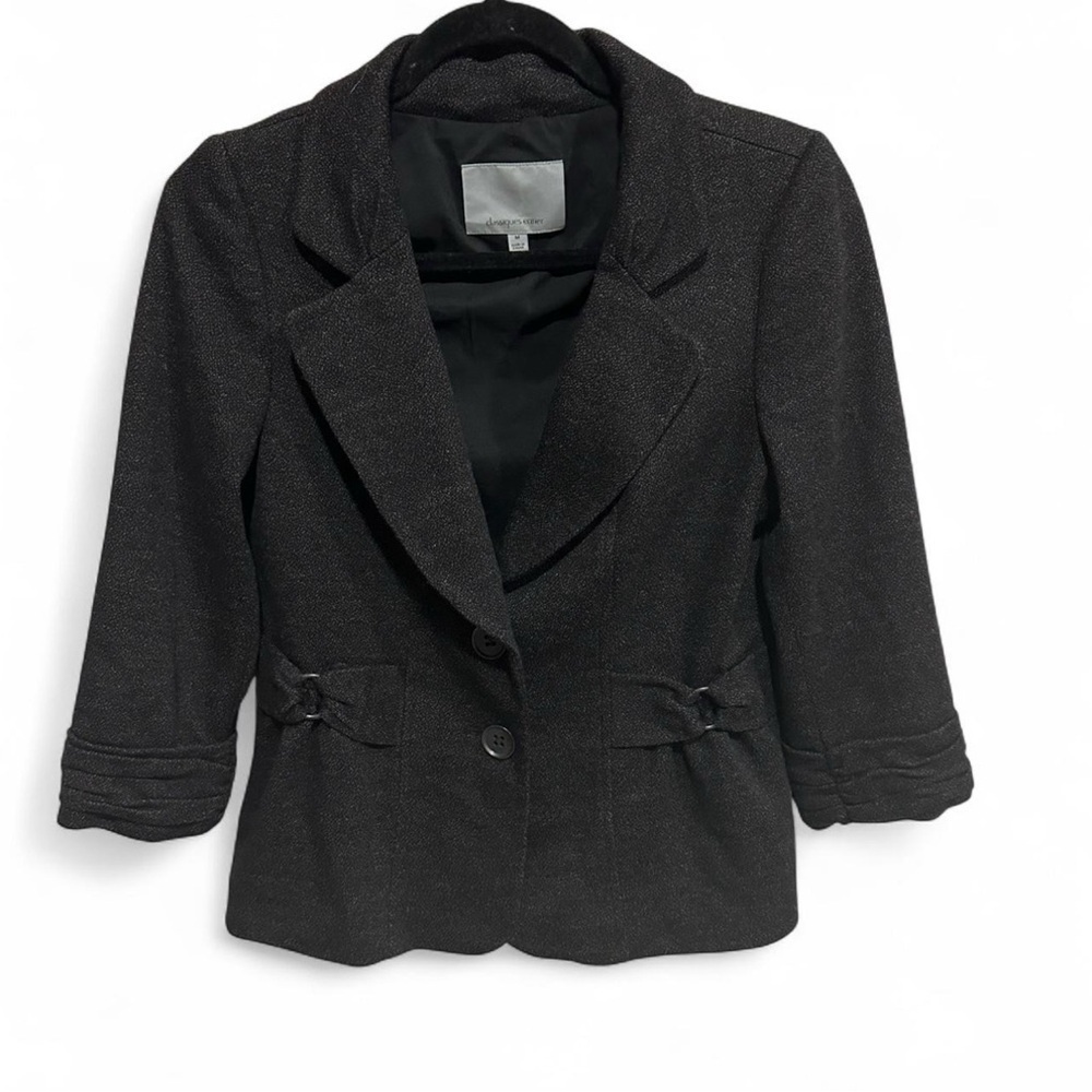 Vintage Virgin Wool Classics Entier Women's Black Blazer Size Medium